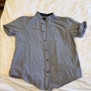 Zara Men's Casual Charcoal Button Down Shirt